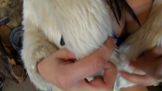 Fetish sex blow jobs and rough sex while wearing sexy fur coats hot bang sesh