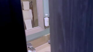 Shall we spy on my skinny wife taking a shower in the bathroom hot fuck scene